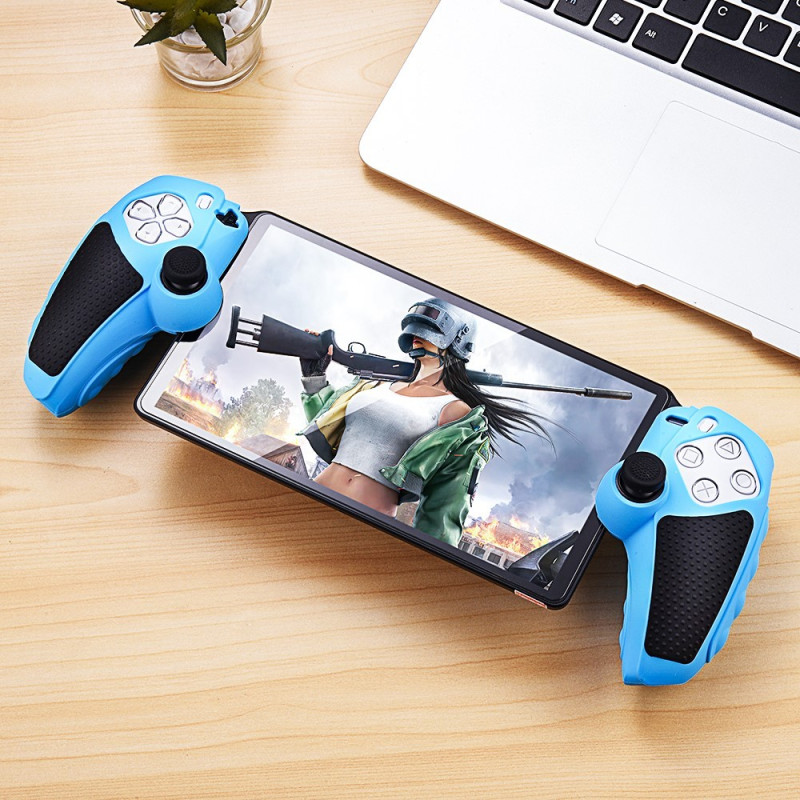 Playstation 5 / PS5 Silikon Hud Deksel Veske Anti-skli beskyttelse + Joystick Caps - Lilla