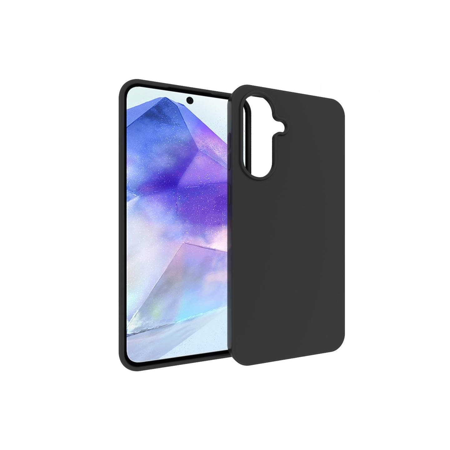 Til Samsung Galaxy A56 Case TPU Cover Bagside - Sort