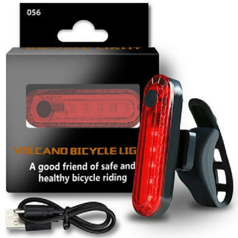 Rear Light Bicycle Lighting Rechargeable Warning Light High Brightness 4 Light Modes
