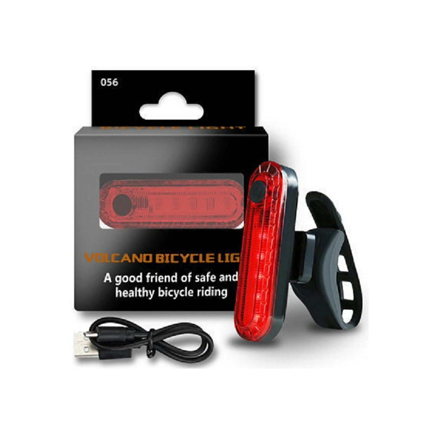 Rear Light Bicycle Lighting Rechargeable Warning Light High Brightness 4 Light Modes