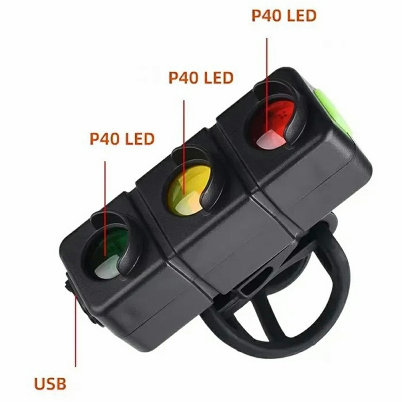 Rear light Bicycle Lighting Rechargeable Warning light 3 color LED waterproof