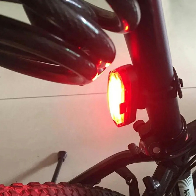 Rear Light Bicycle Lighting Rechargeable Warning Light High Brightness 4 Light Modes