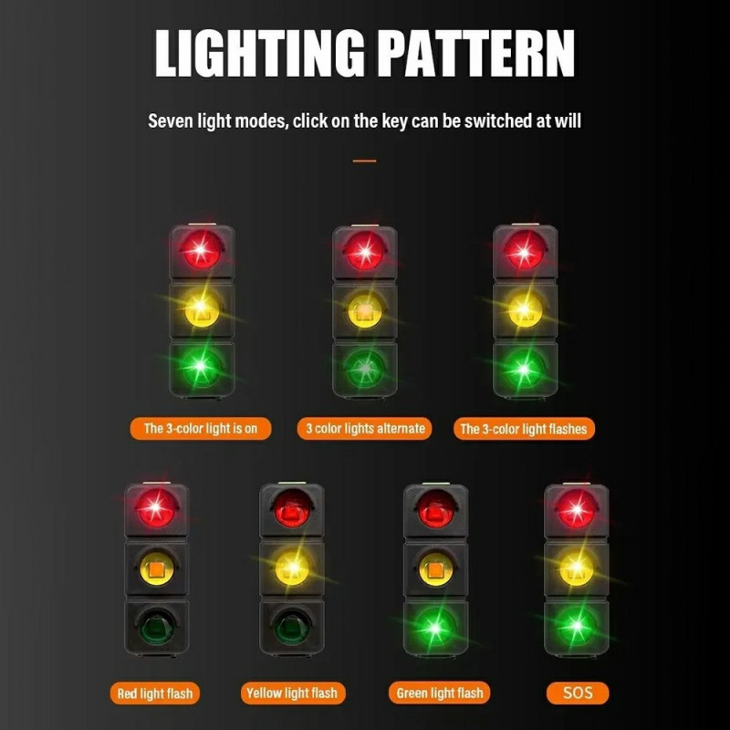 Rear light Bicycle Lighting Rechargeable Warning light 3 color LED waterproof