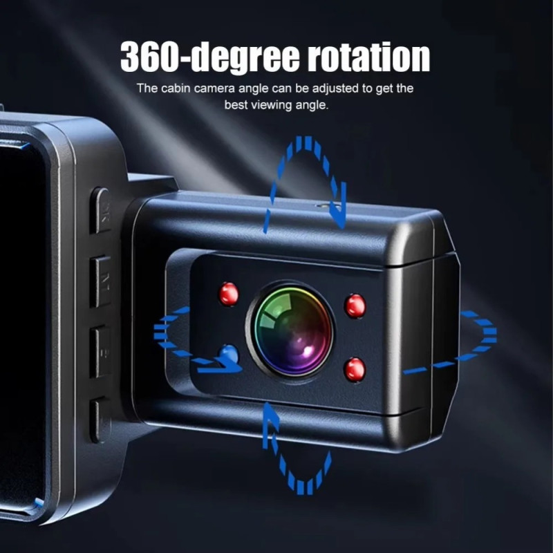 For- og bagoptagelse Dash Cam 1080P HD Night Vision Bilkameraoptager