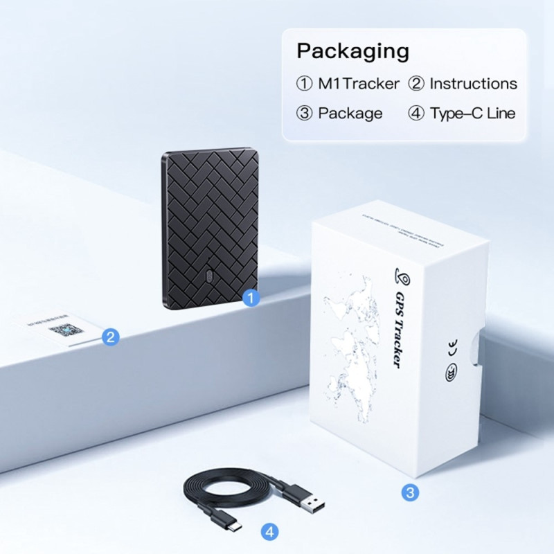 M1 GPS Tracker til elektriske køretøjer Tyverisikring Smart Locator med SOS Alarm