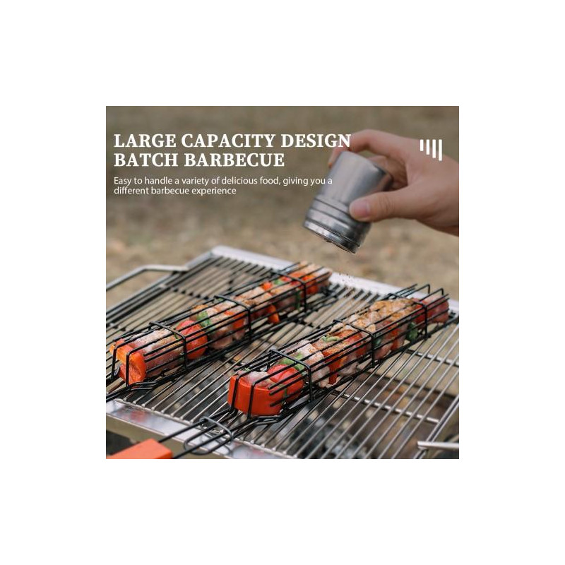 Outdoor BBQ Grilling Basket Barbecue Cage Picnic Barbecue Camping