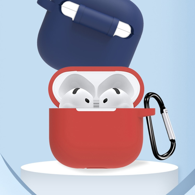 För AirPods 4  6 i 1 Tillbehör Fodral Rem Hållare Öronkrokar Nackrem Nyckelring - Vit