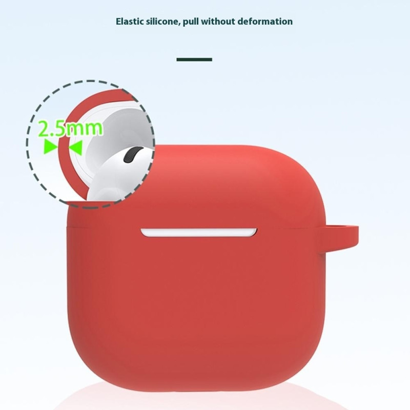 Til AirPods 4 6 i 1 Tilbehør Taske Stropholder Ørekroge Halsrem Nøglering - Lyserød