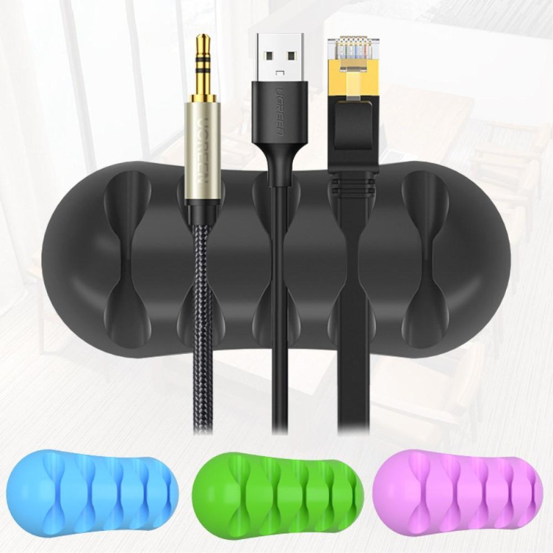 Cable Clips Cord Organizer Cable Management Holder Wire - Green 2 pieces