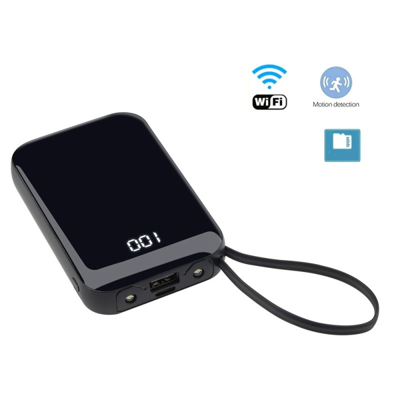 1080P HD WiFi-kamera 5000mAh bærbar powerbank sikkerhetskamera