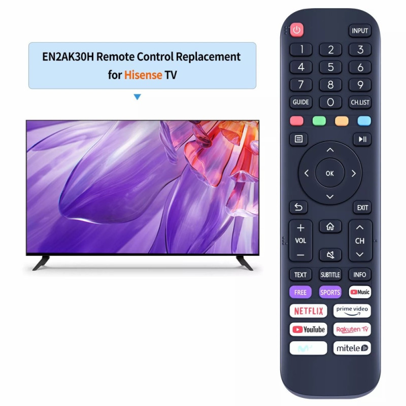 Remote Control Replacement for EN2AK30H For Hisense Smart Tv
