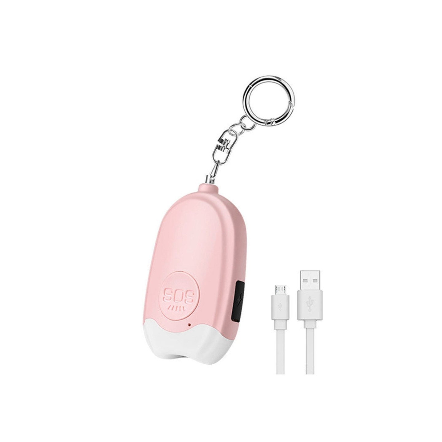 Personal Alarm Flashlight Portable Self Defense 130dB Loud Warning Keychain