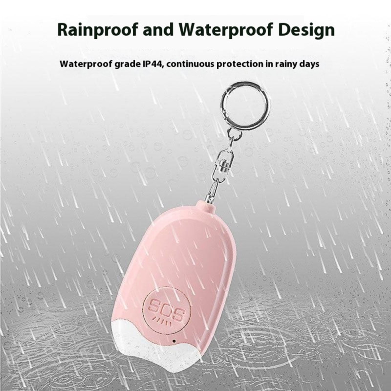 Personal Alarm Flashlight Portable Self Defense 130dB Loud Warning Keychain