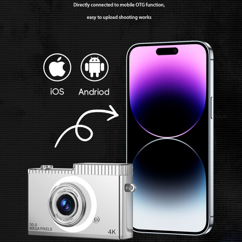 2,4" HD Dual Lens Digital CCD-kamera Videooptagelse 8X zoomkamera inkl. 32GB Hukommelseskort