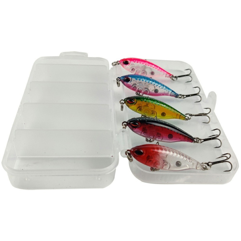 5 stk Fiskelokker Ferskvands Havfiskeri Flydende Minnow hård agn med rangle