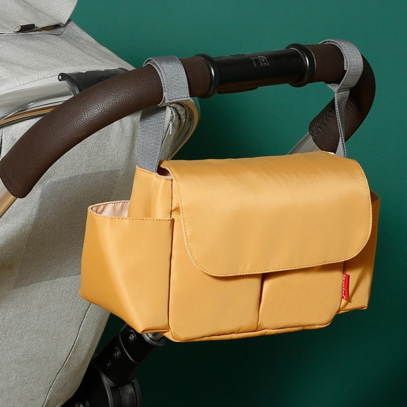 Waterproof Nylon Stroller Hanging Bag Baby Diaper Milk Bottle Storage Bag