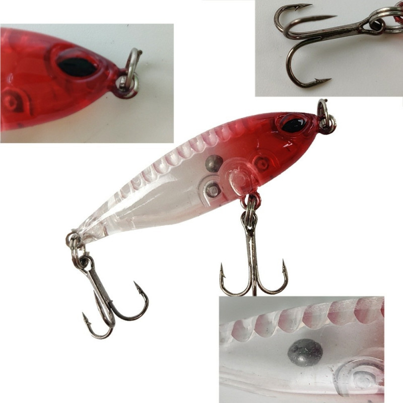 5 stk Fiskesluk Ferskvann Havfiske Floating Minnow hardt agn med rangle