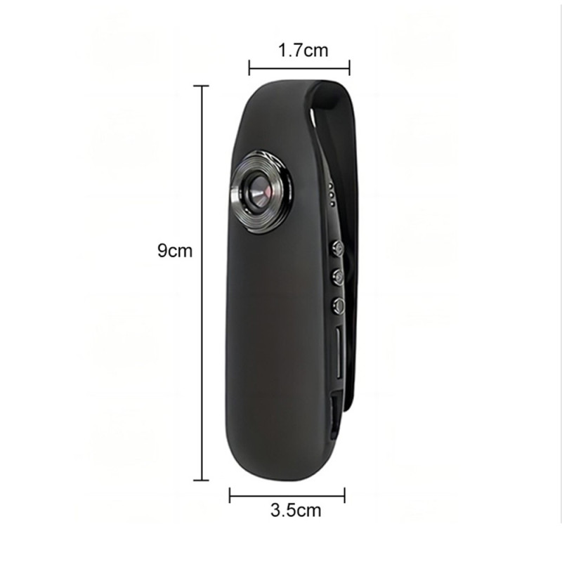 Mini Body Camera 1080P HD Loop Recording Video Recorder inkl. 32GB SD-kort