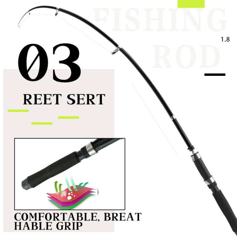 2 Fishing rods + accessories fishing rod 1.8 m telescopic rod fishing gear with reel