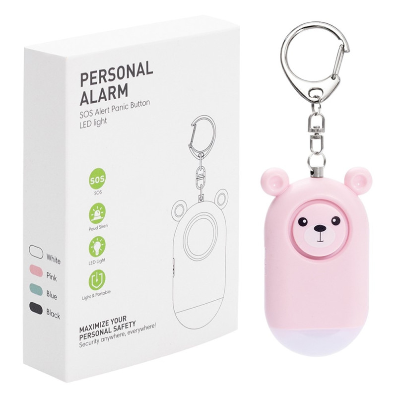 Emergency Alarm Assault Protection Portable Self Defense Loud Personal Security Alarm - Pink