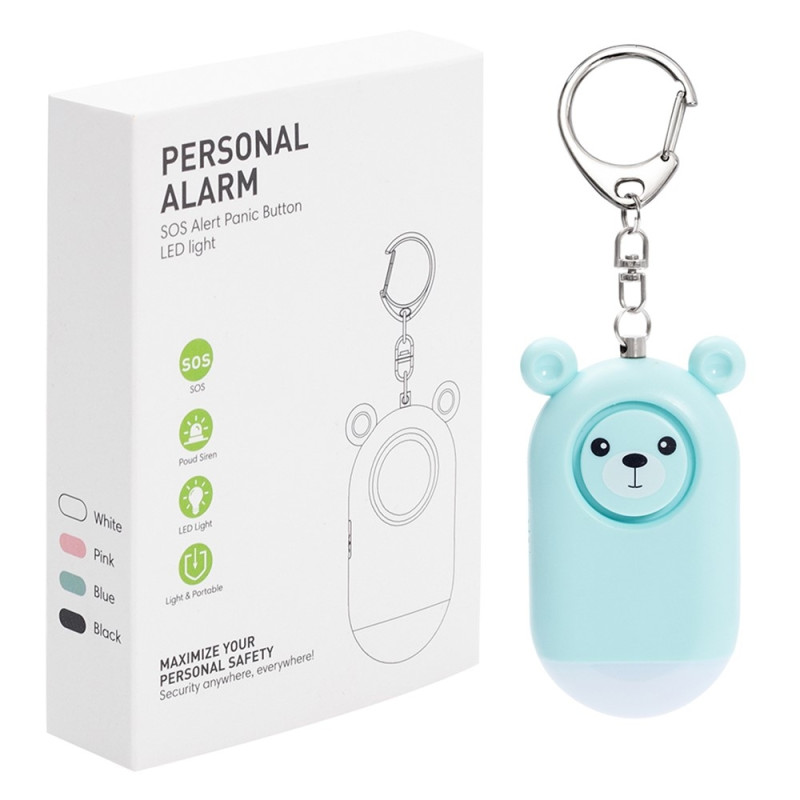 Nödlarm Överfall Skydd bärbar självförsvar högljudd Personligt Säkerhetslarm - Blå