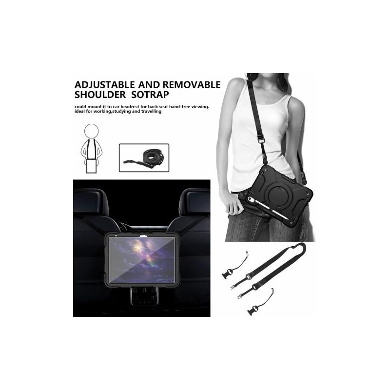 Til iPad 10.9 (2022) Stødsikker tablettaske med skulderrem