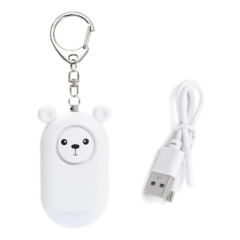 Emergency Alarm Assault Protection Portable Self Defense Loud Personal Security Alarm - White