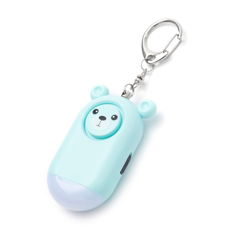 Nødalarm overfallsbeskyttelse Bærbar selvforsvar Høy personlig sikkerhetsalarm - Hvit