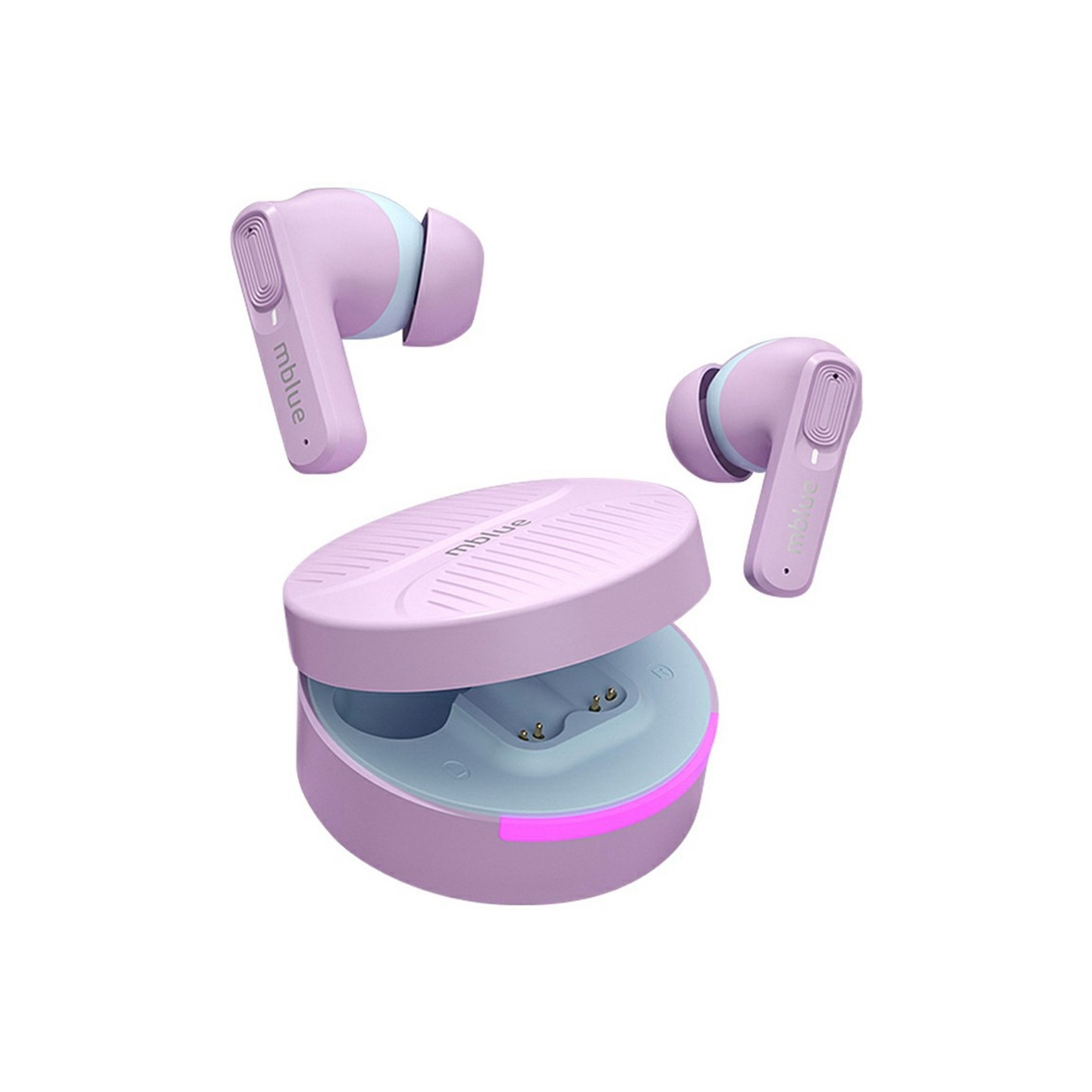 MBLUE AR03pro ANC Noise Cancellation Bluetooth 5.3 Earbuds Low Latency Gaming Headphones - Purple