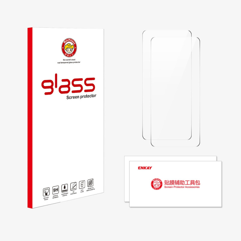 ENKAY Skærmbeskyttelse til Xiaomi Redmi Note 15 Pro 5G 2 stk aluminium-silicium glas