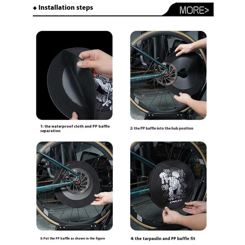 ENLEE Terrengsykkel Disc Brake Shield Anti Overspray Bicycle Brake Shield - Beauty