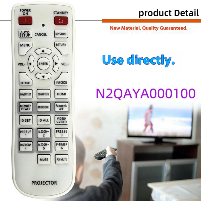 Udskiftning af fjernbetjening N2QAYA000100 til Panasonic projektor