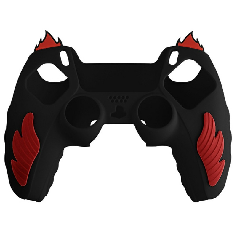 Playstation 5 / PS5 Silikon Skin Skal Fodral Anti-Slip Skydd Flame Design - Svart