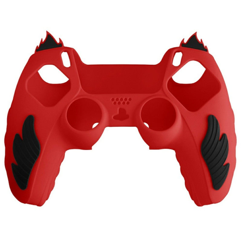 Playstation 5 / PS5 Silicone Skin Cover Case Anti-Slip Protection Flame Design - Red