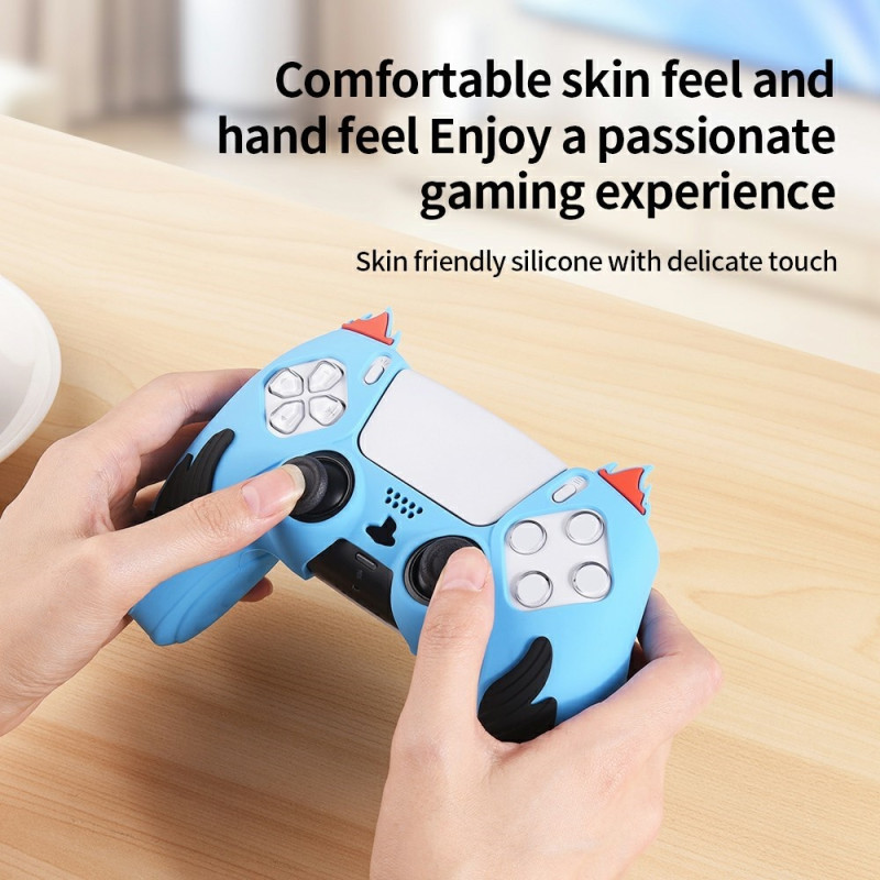 Playstation 5 / PS5 Silikone Skin Cover Case Anti-Slip Protection Flame Design - RØD