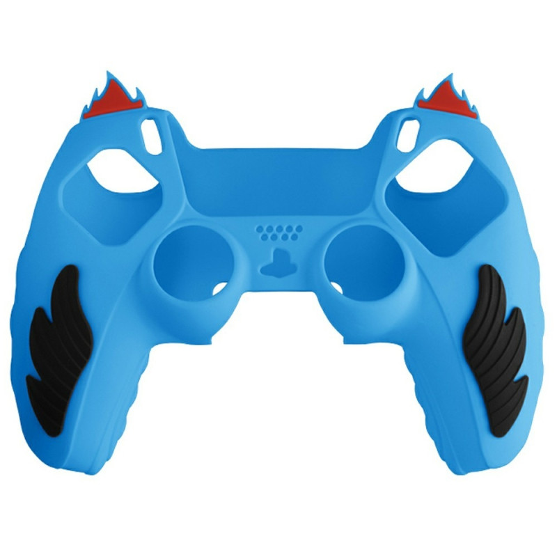 Playstation 5 / PS5 Silikon Skin Skal Fodral Anti-Slip Skydd Flame Design - Blå