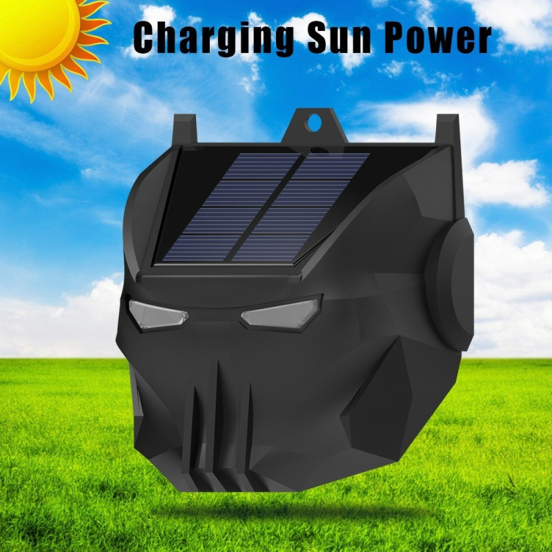 2 pcs solar powered animal repellent lamp Red LED flashing predator deterrent light