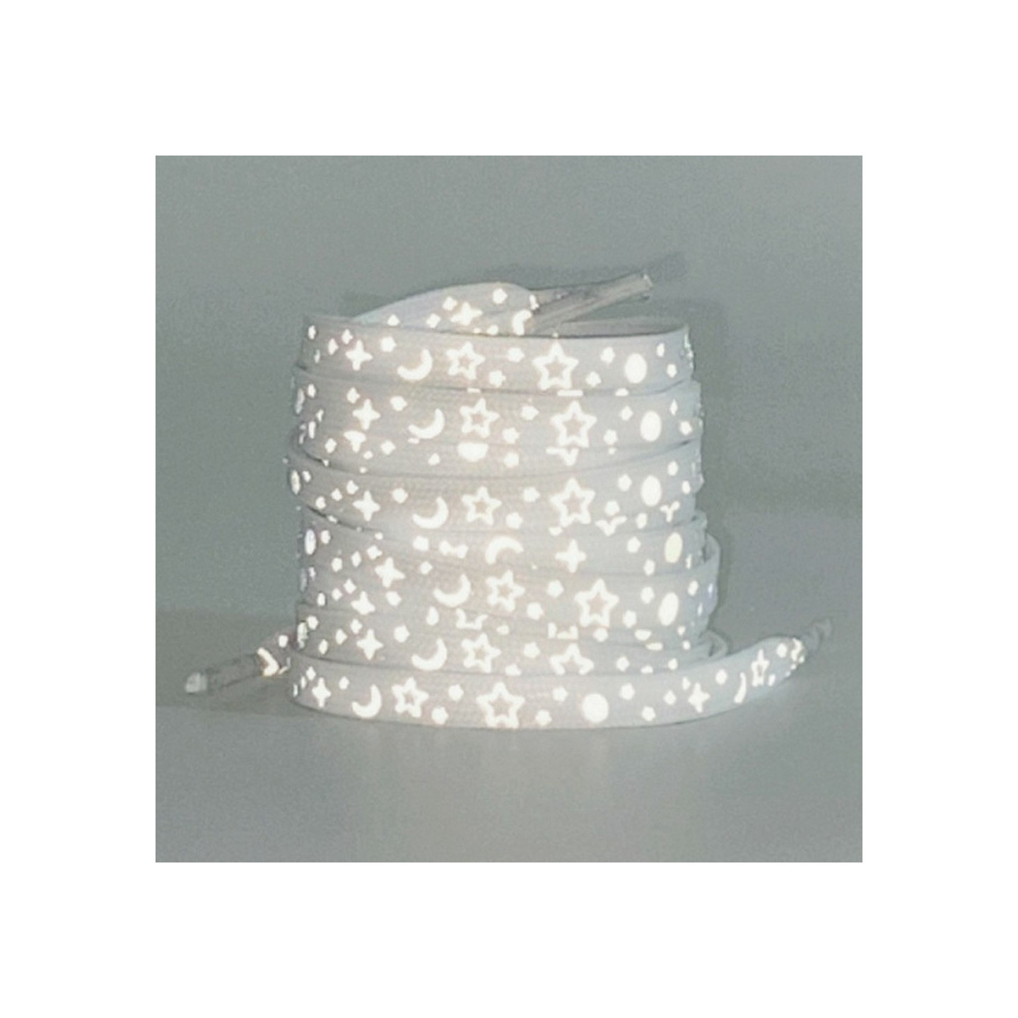 140 cm reflekterende snørebånd til sneakers Lærredssko Basketballsko mm - White Star