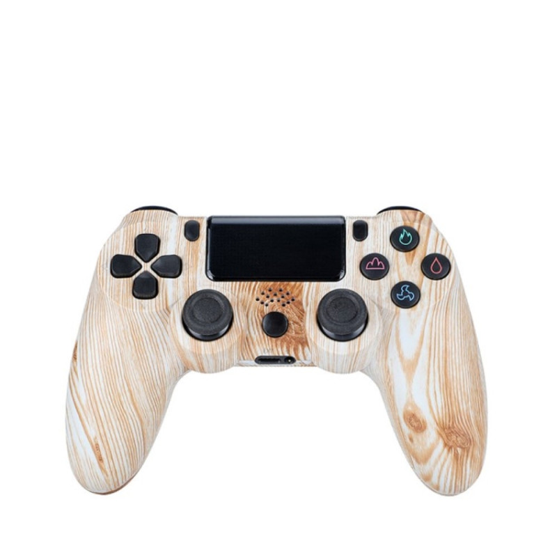 Wireless PS4 Game Controller with Speaker and Stereo Headset Jack - Wood