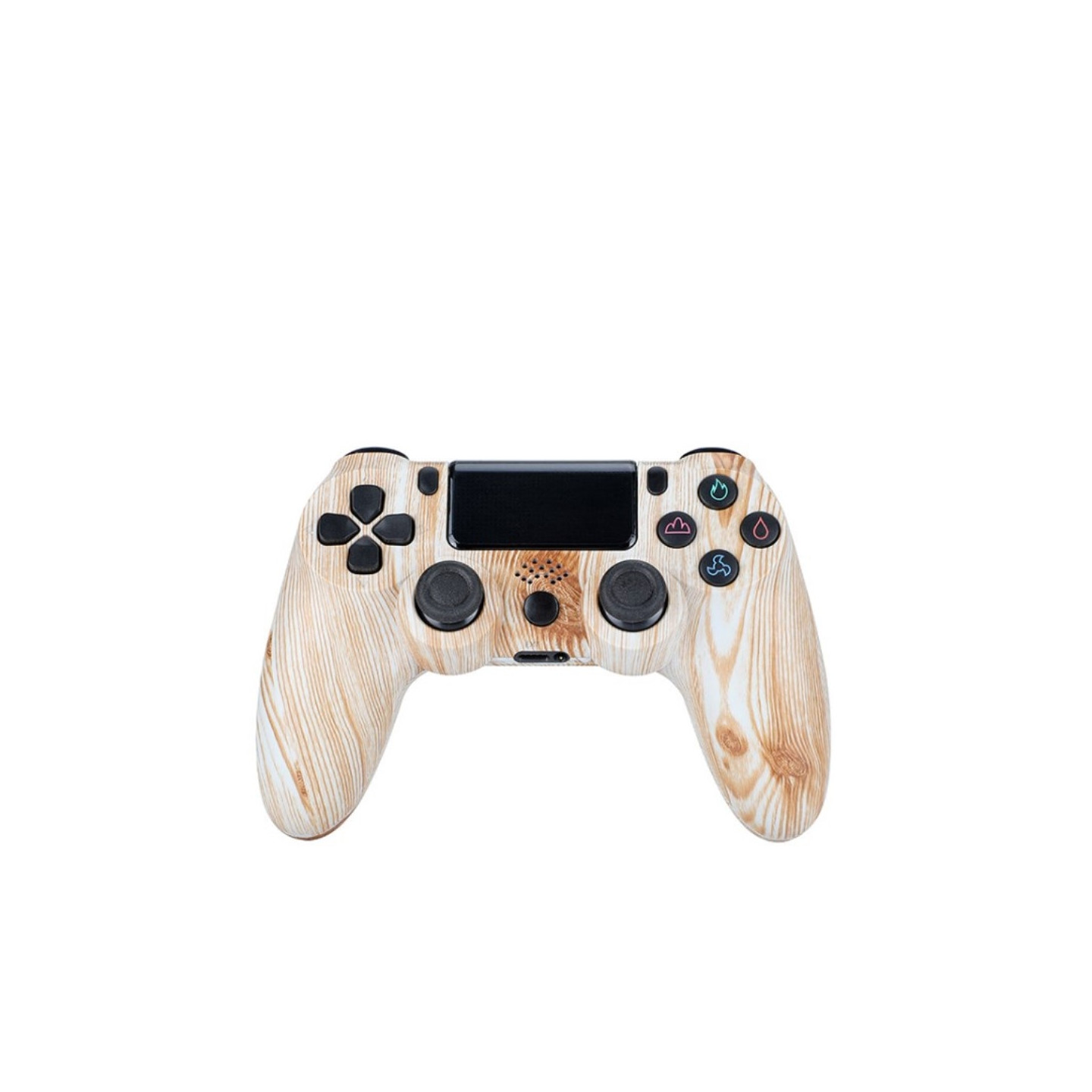 Trådløs PS4-spilcontroller med højttaler og stereoheadsetstik - Træ