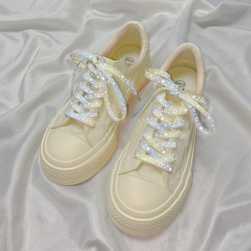 140 cm reflekterande skosnören för sneakers Canvasskor Basketskor etc - Mint Green Heart