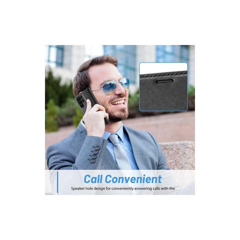 LC.IMEEKE Lompakkokotelo Samsung Galaxy S23 Ultra - Musta