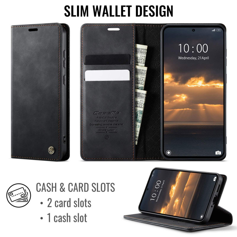 CASEME Retro Wallet Case for Xiaomi Poco M8 Pro 5G / Xiaomi Redmi Note 15 Pro+ 5G