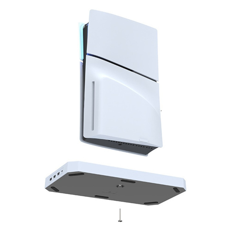 IPLAY for Sony PS5 Slim Digital / Disc Edition Kjølestativ Dual Controller Ladestasjon Headsethenger