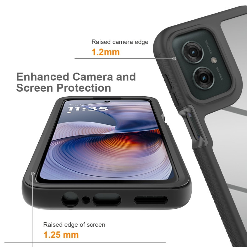 Til Motorola Moto G55 Case PC+TPU Støddæmpende Mobiltelefon Bagside