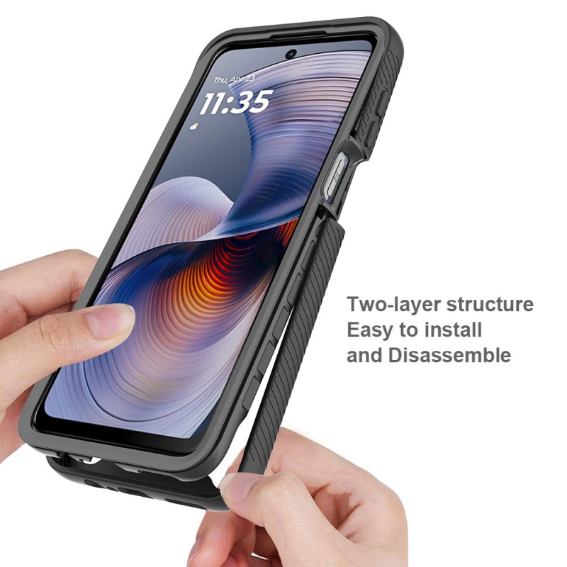 Til Motorola Moto G55 Case PC+TPU Støddæmpende Mobiltelefon Bagside