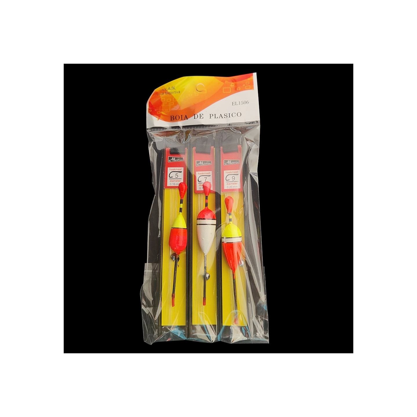 3-pack blybett Flytboj fiskeredskap Fiske Fisk Flöte Drift Set 6m lina - Typ 2