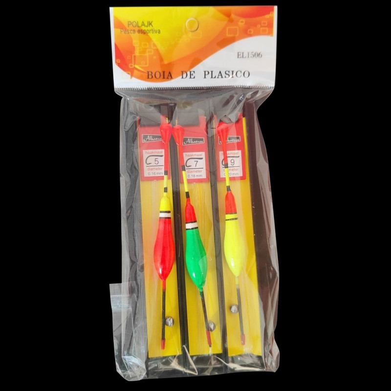 3-paks blyagn Flytebøye fiskeutstyr Fishing Fish Float Drift Set 6m line - Type 3