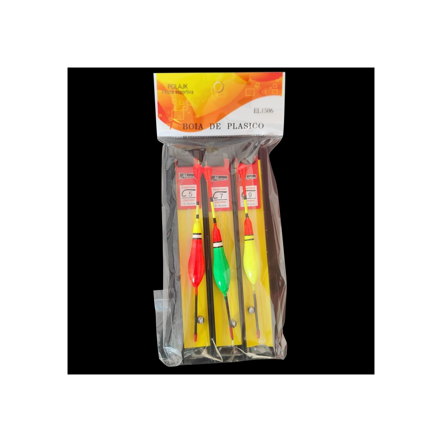 3-paks blyagn Flytebøye fiskeutstyr Fishing Fish Float Drift Set 6m line - Type 3