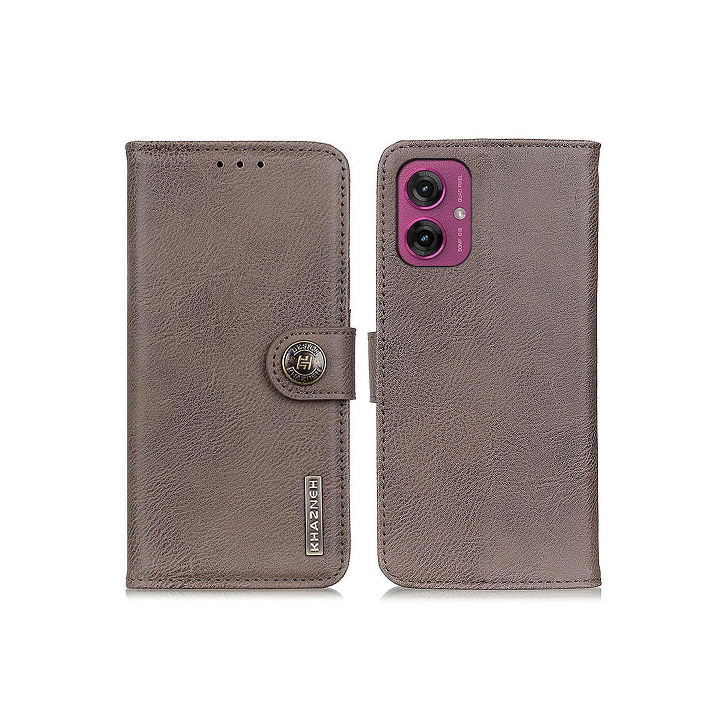 KHAZNEH Motorola Moto G55 Plånboksfodral - Khaki